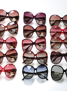 圆脸女士明星款复古风太阳眼镜