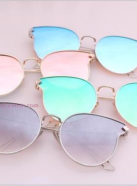 圆脸韩版个性风明星款复古太阳镜