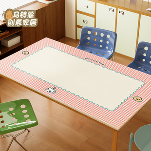 线条小狗餐桌垫防油防水桌布茶几桌面防烫隔热皮革保护垫防尘垫子