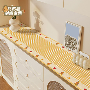 星星人玄关鞋柜垫防尘可擦免洗餐边柜垫子电视柜酒柜防脏皮革桌垫