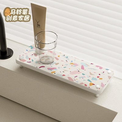 马铃薯硬硅藻泥浴室洗手池置物架