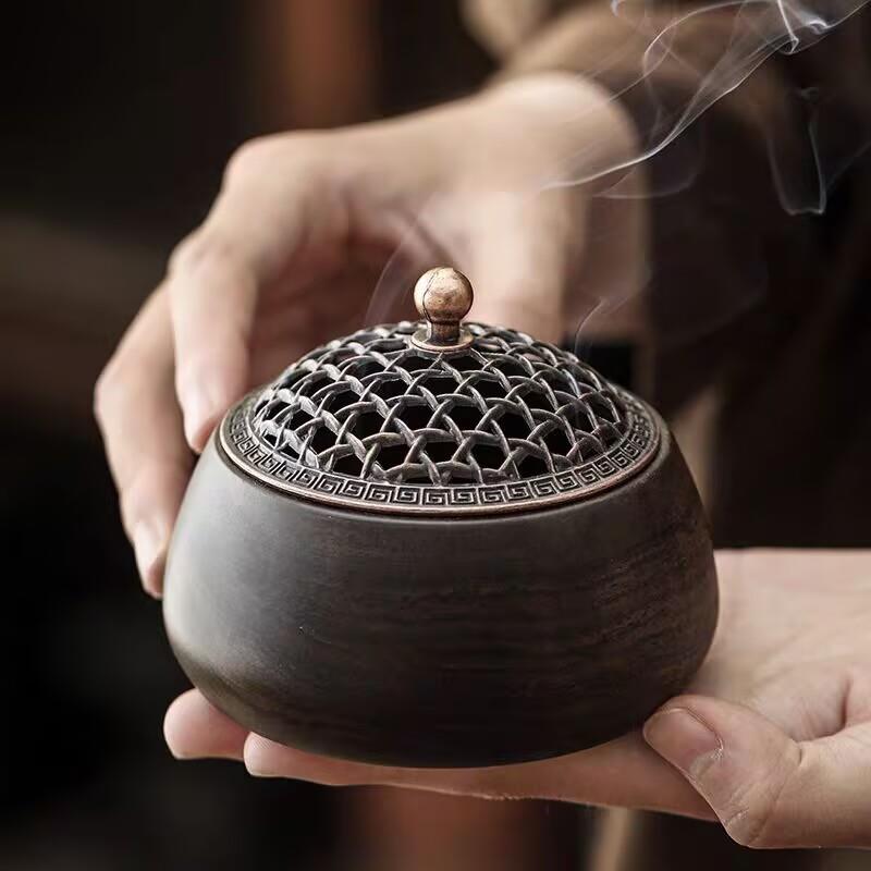 黑檀木实木茶道沉香香料香薰炉