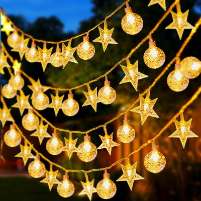 【30天免费试用】太阳能星星灯串