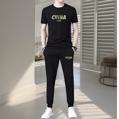 2025夏季新款男士国风冰丝运动服