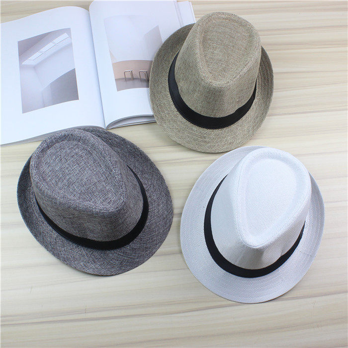 时尚绅士帽爵士帽春夏韩版潮男女英伦复古小礼帽休闲舞台牛仔帽子