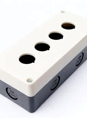 江苏双科22MM防护等级IP65接线盒4孔按钮盒四位控制盒KB-4白色H-4