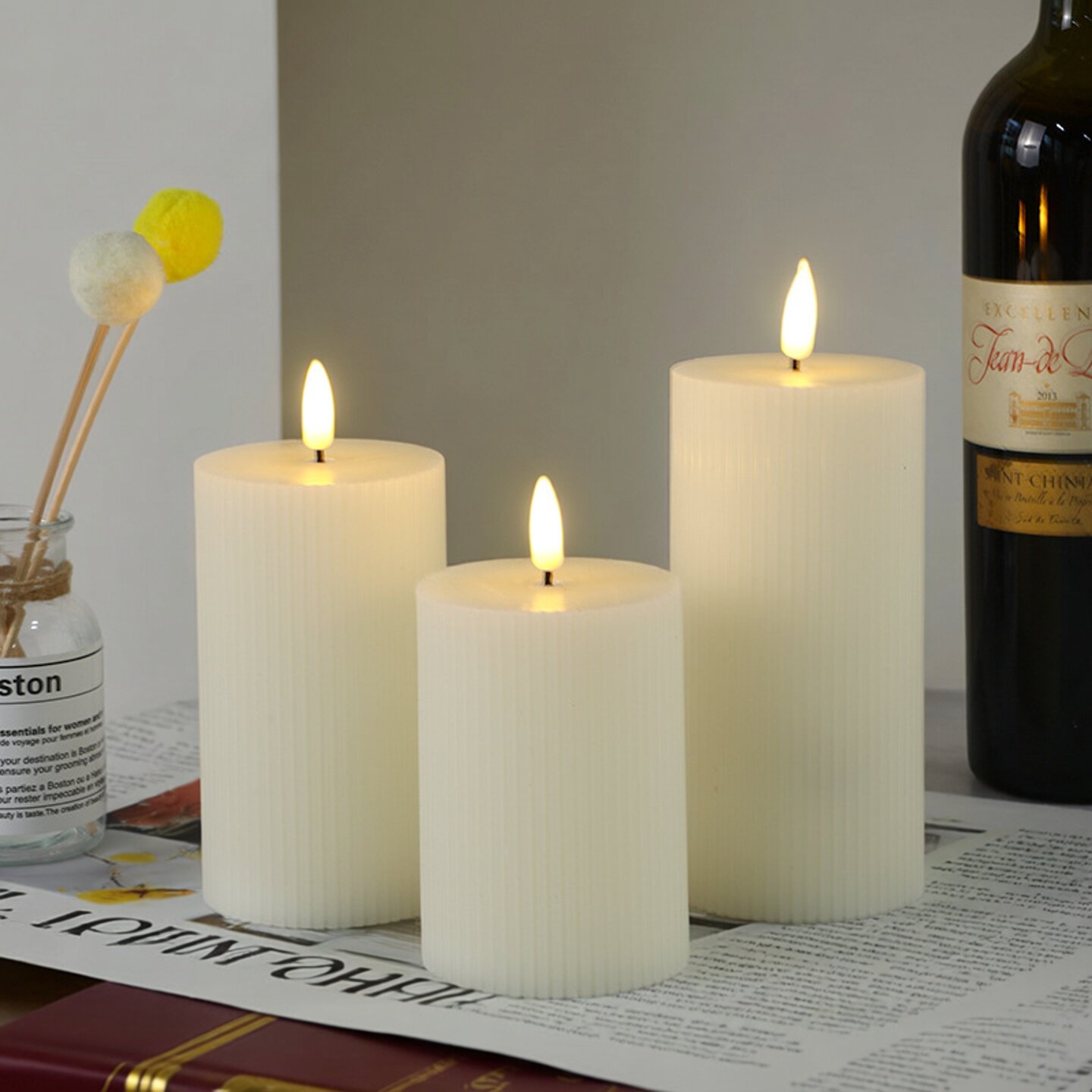 LED电子蜡烛条纹平口子弹头定时电子蜡烛灯 生日创意场地布置道具