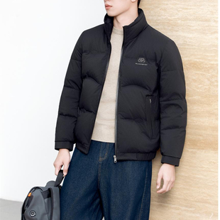 2025男款前片工艺压胶夹克短款面包服羽绒服九成品衣壳翻新加工