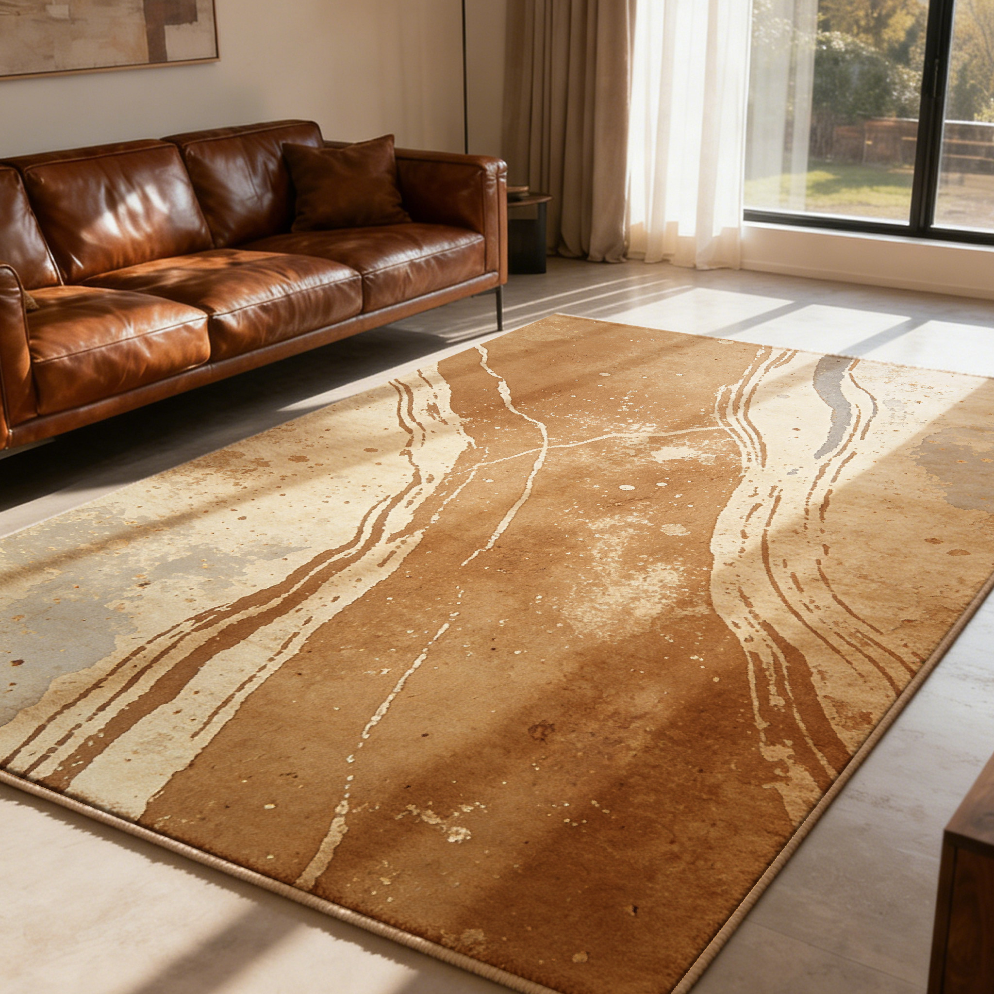 新款中古风客厅地毯仿羊绒侘寂风抽象防滑茶几毯轻奢高级感地垫,居家布艺,地毯,淘宝优惠券,粉丝福利购,淘宝优惠卷