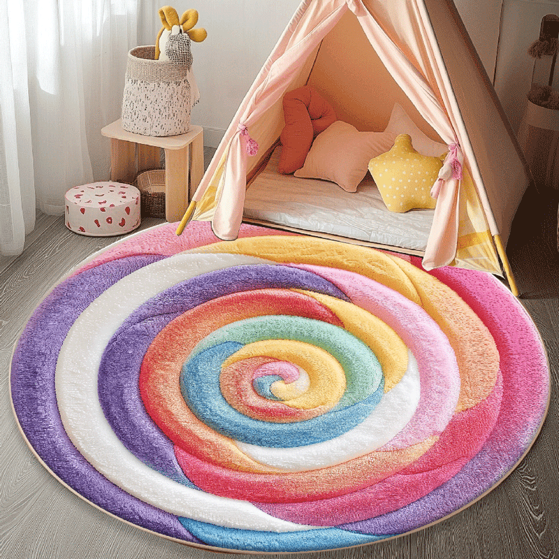 圆形地毯儿童房防滑地垫