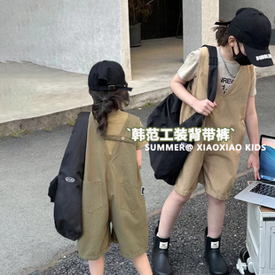 女童背带短裤2026夏季新款裤子韩版洋气休闲工装裤儿童夏装五分裤