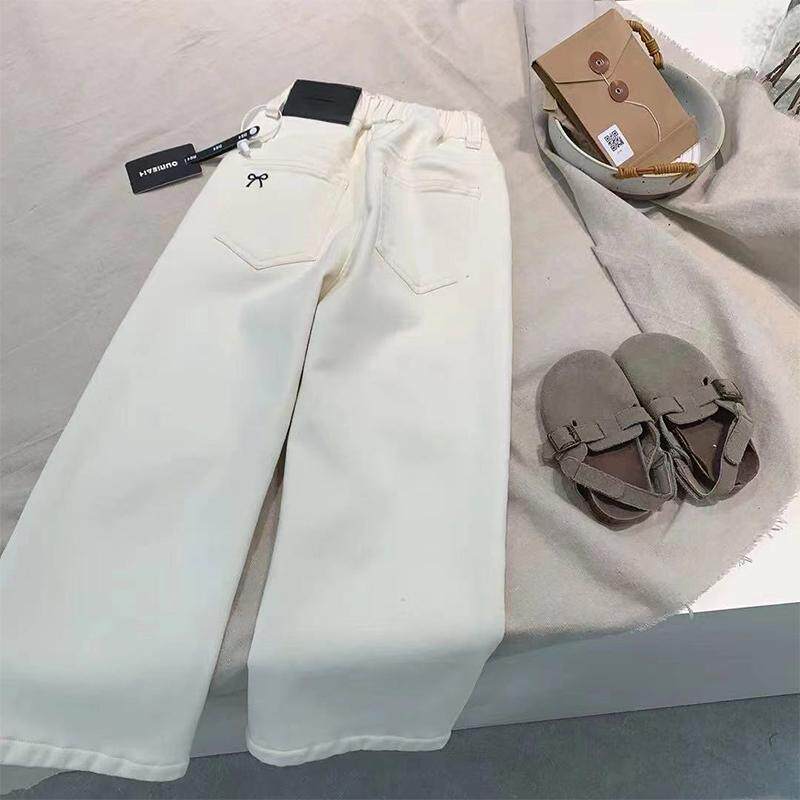 女童加绒牛仔裤一体绒秋冬新款中大童加厚直筒裤儿童窄版阔腿裤子,童装/婴儿装/亲子装,裤子,淘宝优惠券,粉丝福利购,淘宝优惠卷