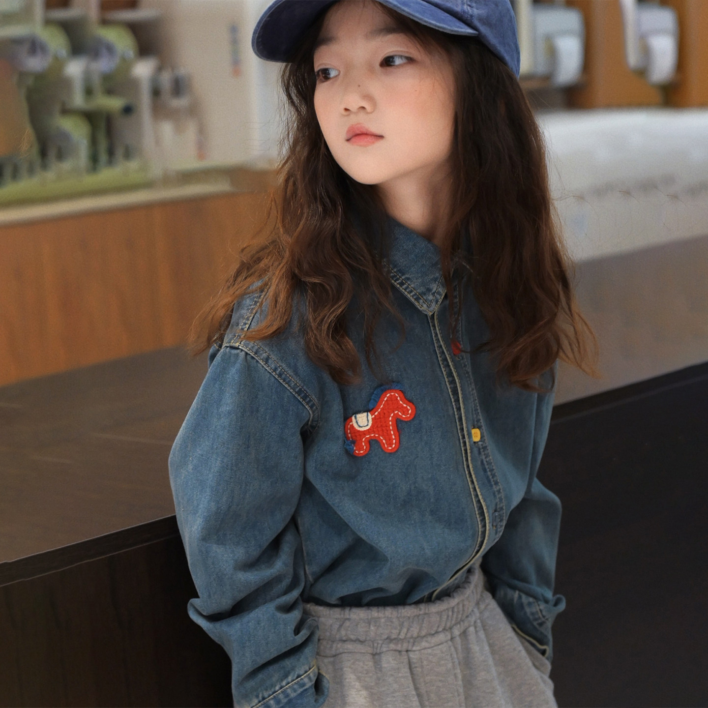 女童春装马儿牛仔衬衫2026新款洋气儿童百搭休闲衬衣男童外套,童装/婴儿装/亲子装,儿童牛仔衬衫,淘宝优惠券,粉丝福利购,淘宝优惠卷