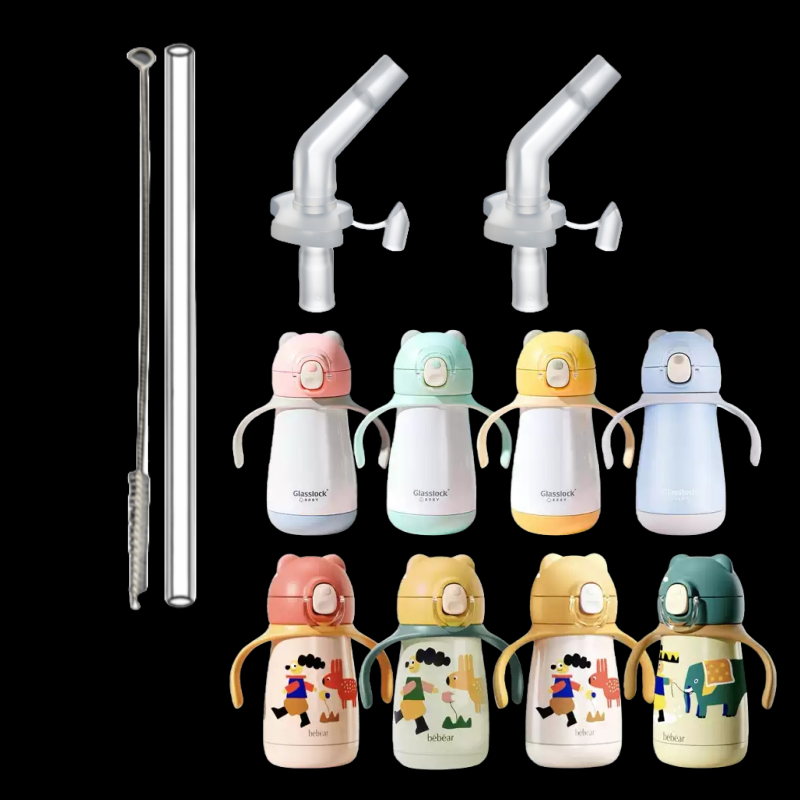 BEBEAR抱抱熊Glasslock杯子保温杯学饮杯防呛吸嘴吸管嘴直饮配件