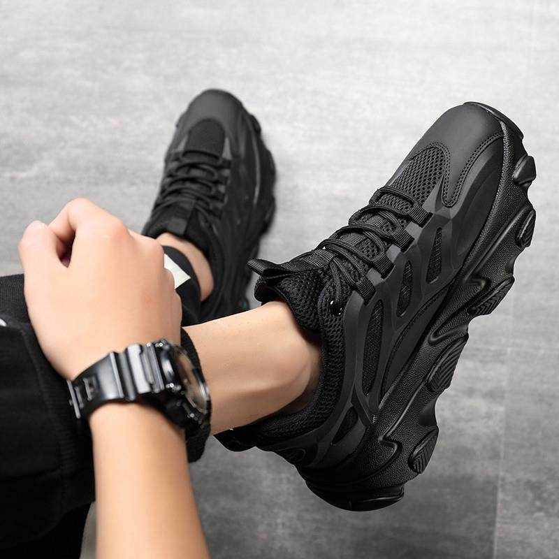 高级感黑色老爹鞋男潮百搭厚底增高特大码网面透气46 47 48 49,流行男鞋,老爹鞋,淘宝优惠券,粉丝福利购,淘宝优惠卷