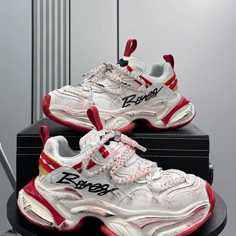 厚底老爹鞋男2025秋冬款超火做旧脏脏鞋小众原创内增高运动休闲鞋,流行男鞋,老爹鞋,淘宝优惠券,粉丝福利购,淘宝优惠卷