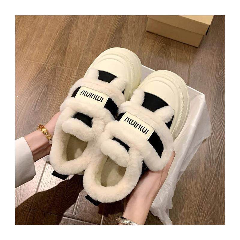 厚底魔术贴棉鞋女雪地靴冬季2025新款加绒加厚毛毛鞋学生保暖板鞋,女鞋,休闲板鞋,淘宝优惠券,粉丝福利购,淘宝优惠卷