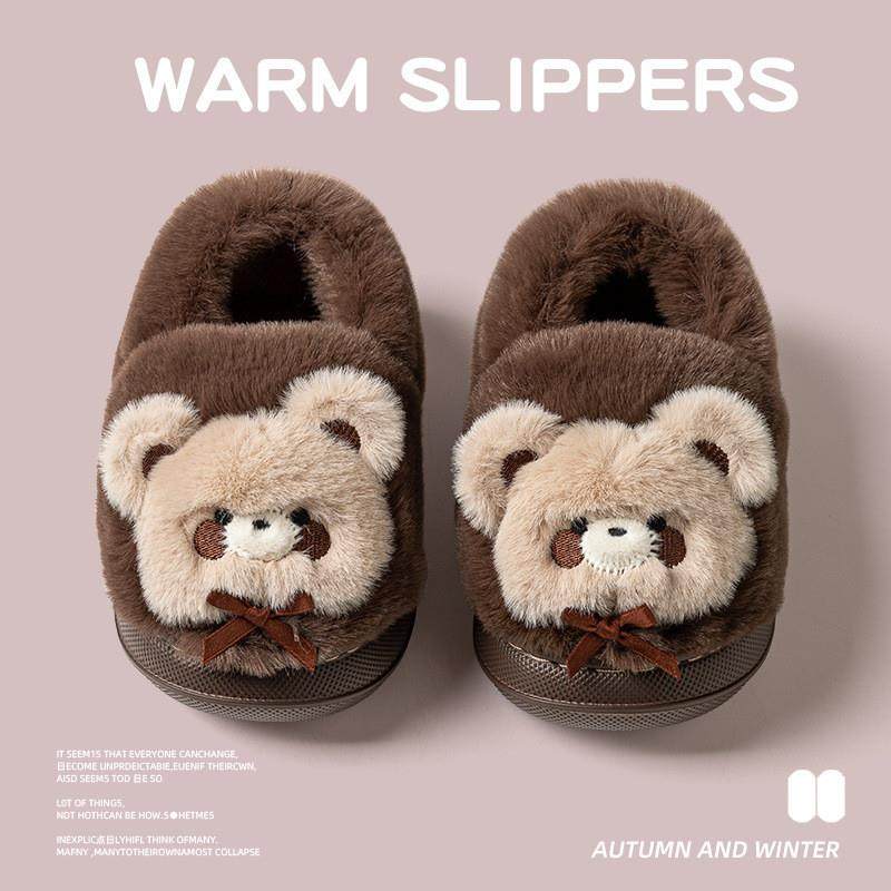 儿童棉拖鞋女童冬季居家室内防滑软底卡通可爱兔熊棉鞋男童包跟,童鞋/婴儿鞋/亲子鞋,亲子鞋,淘宝优惠券,粉丝福利购,淘宝优惠卷