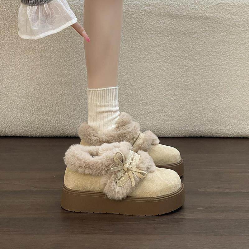 厚底毛毛雪地靴加绒勃肯鞋女款2025冬季外穿增高保暖单鞋大棉鞋女,女鞋,勃肯鞋/软木鞋,淘宝优惠券,粉丝福利购,淘宝优惠卷