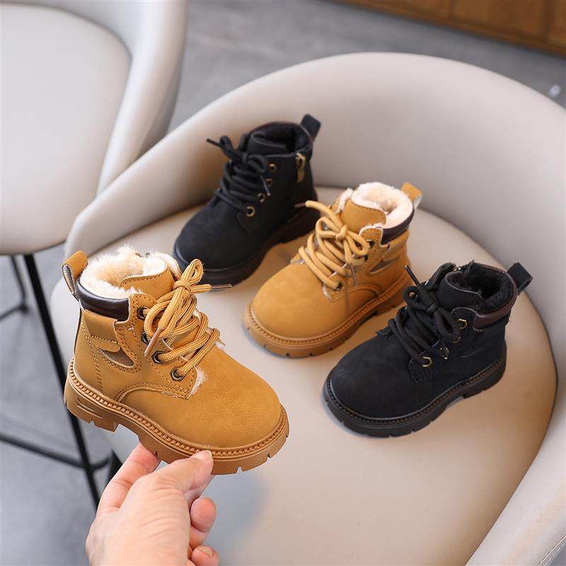 儿童冬季加绒雪地靴加厚保暖小黄靴防滑软皮小童棉靴保暖鞋马丁靴,童鞋/婴儿鞋/亲子鞋,皮靴,淘宝优惠券,粉丝福利购,淘宝优惠卷