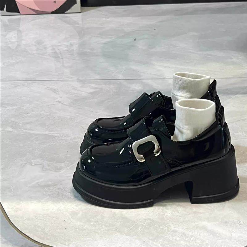 厚底高跟乐福鞋女2025春秋季复古圆头英伦风小皮鞋搭扣玛丽珍单鞋,女鞋,深口单鞋,淘宝优惠券,粉丝福利购,淘宝优惠卷