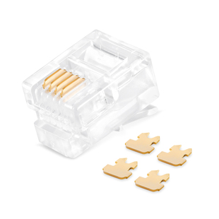 6P2C 包尔星克ACPTA64NPA ACPTA62NPA 包 50入 6P4C 电话水晶头