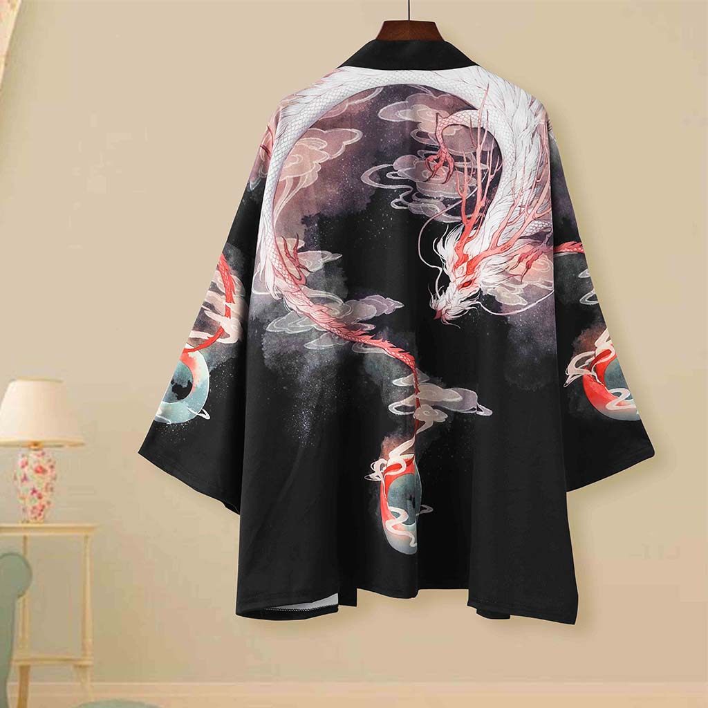 2019 summer new pattern Ukiyo-e Robes Three Quarter Sleeve Hanfu Robes Cardigan men and women Lovers money Easy coatin the Men's clothing, Windbreaker  category - from Buy2taobao.com to provide professional Taobao agent buy service