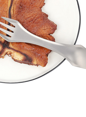 纯钛刀叉勺三合一钛勺子叉子钛刀户外露营野餐勺饭勺叉钛餐具