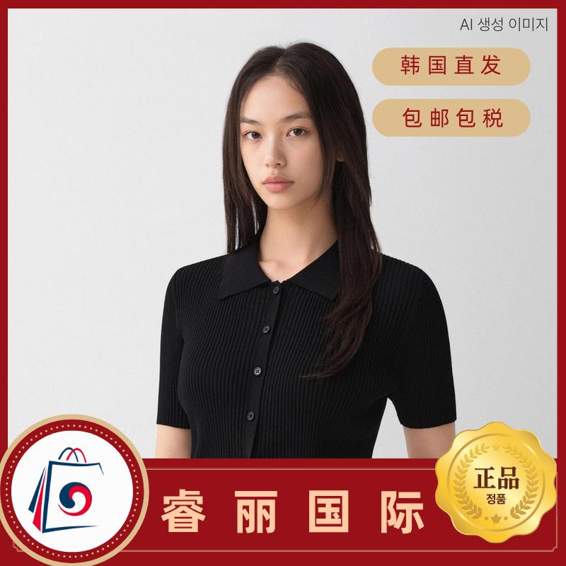 SPAO 经典翻领短袖开衫女士轻盈透气时尚外套 2606466087