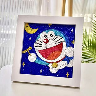 18*18钻石画手工制作儿童diy材料动手粘贴画卡通带框三丽鸥女孩