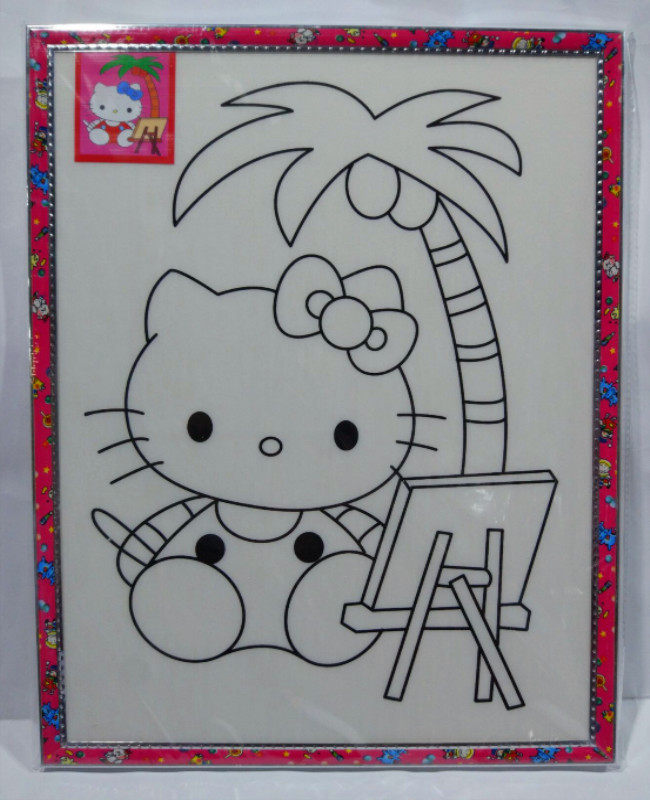 特大号30*40cm幻彩金粉画带8色颜料棒 图案多 diy益智手工画