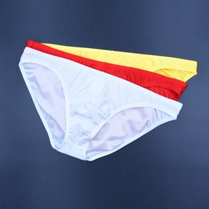 男士三角低腰内裤韩版紧身透气柔软顺滑弹力纯色运动新潮速干短裤