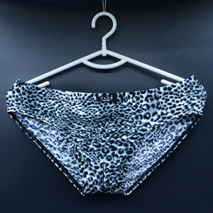 2条男士低腰三角内裤性感柔软亲肤透气短裤豹纹性感诱惑裤衩情调