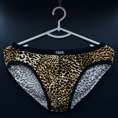 兰兰内务男士中腰内裤性感豹纹