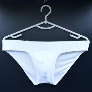 2条男士三角内裤低腰性感螺旋纹纯棉透气吸汗全棉宽边运动短裤头