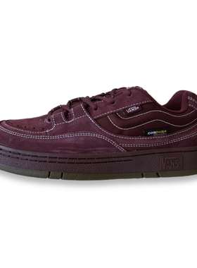 VANS/范斯官方正品男鞋 SPEED LS 复古防滑耐磨酒红色低帮休闲鞋