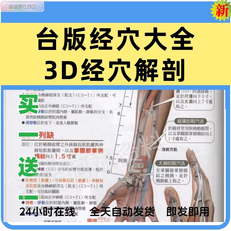 台版经穴大全，3D经穴解剖（共348页）pdf 高清电子资料