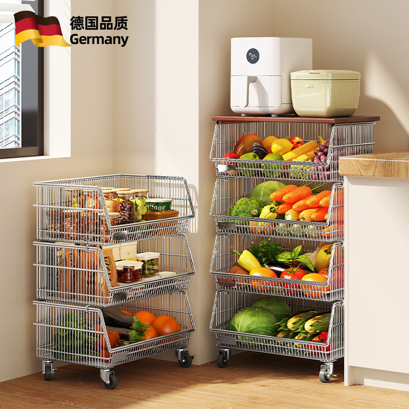 高颜值多功能收纳推车