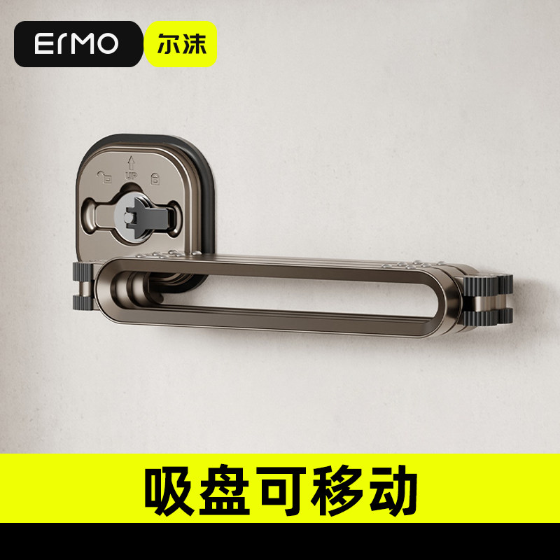 升级强力吸盘免打孔折叠晾衣架