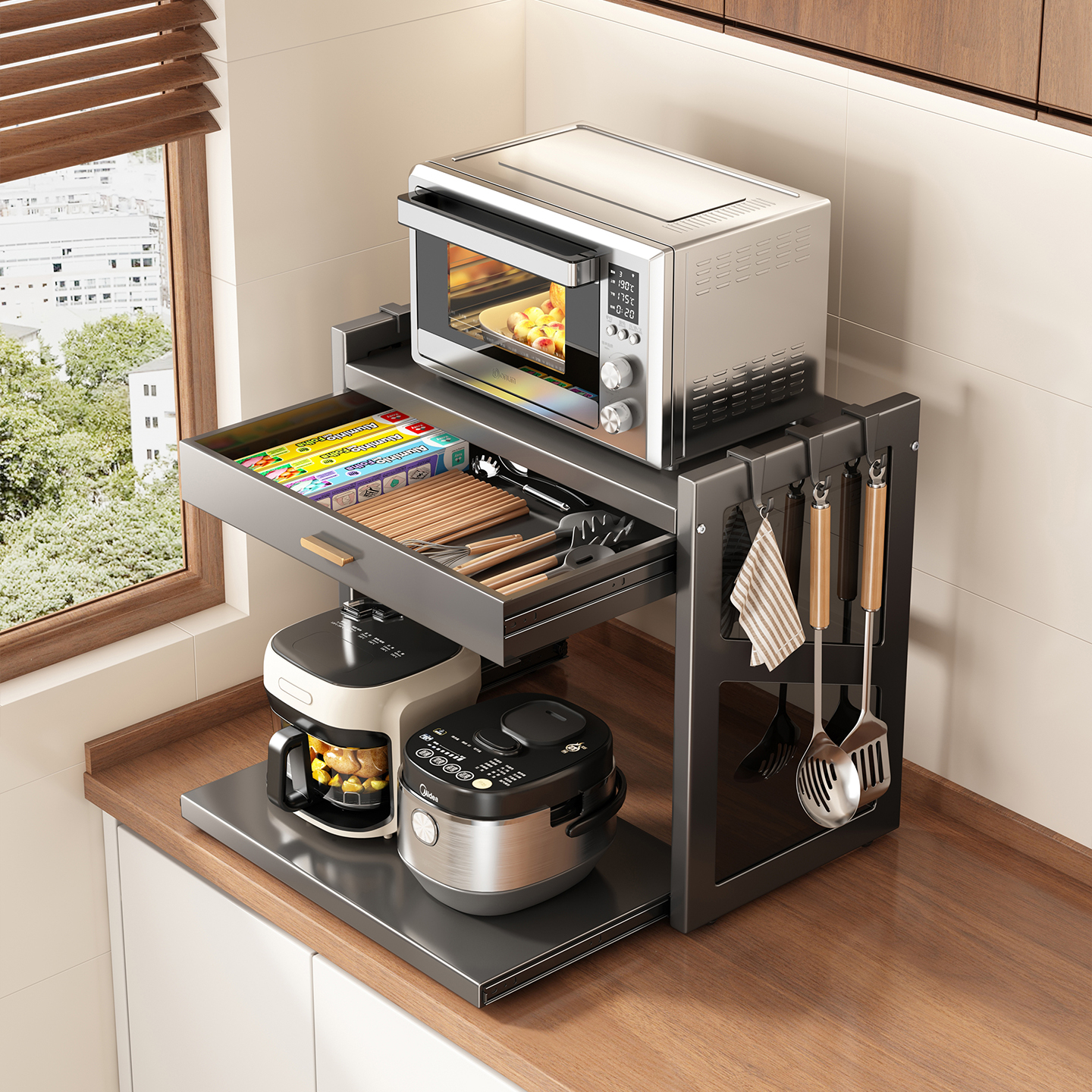 2025新款柜内抽屉抽拉式置物架