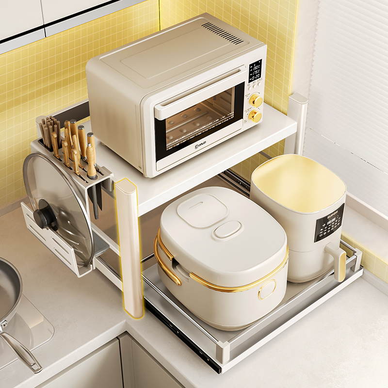 厨房拐角电器收纳，空间利用神器