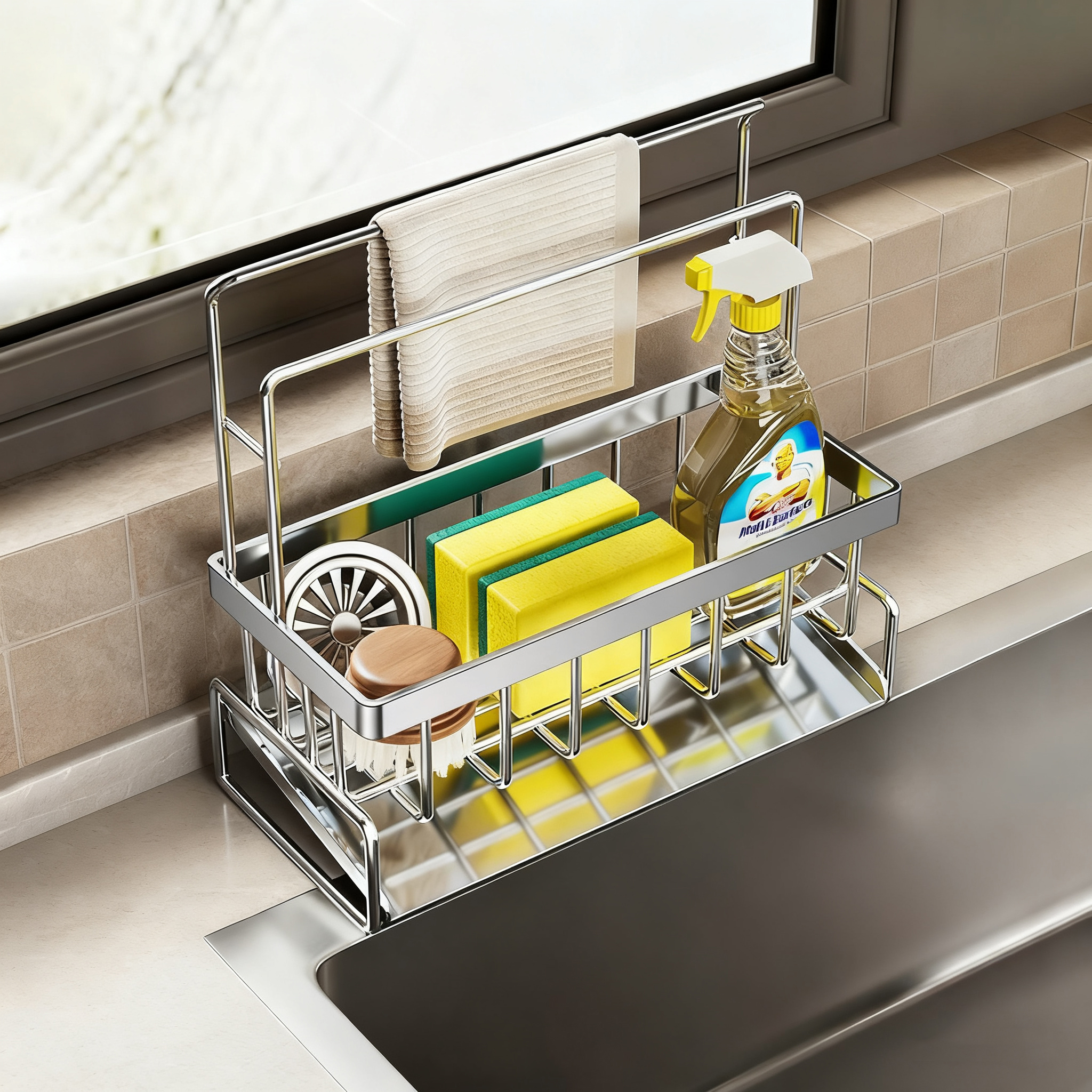 304不锈钢抹布沥水架，防水防锈