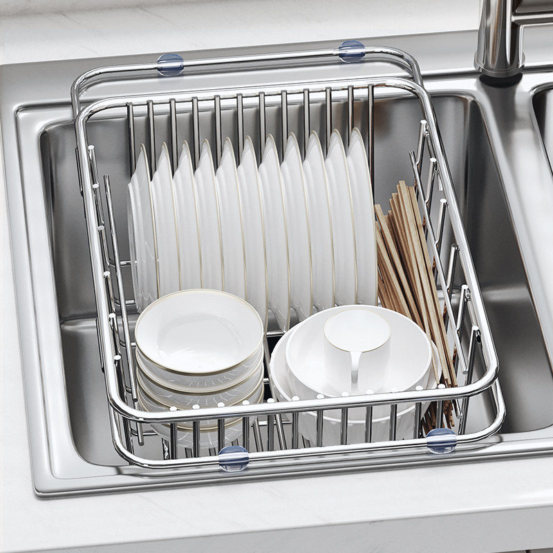 水槽沥水篮不锈钢洗碗池洗菜伸缩架收纳厨房用品碗碟置物新疆包邮,厨房/烹饪用具,厨房置物架/置物柜/角架,淘宝优惠券,粉丝福利购,淘宝优惠卷