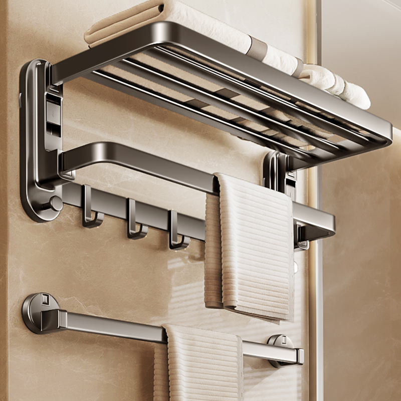 尔沫吸盘式浴巾架不伤墙面