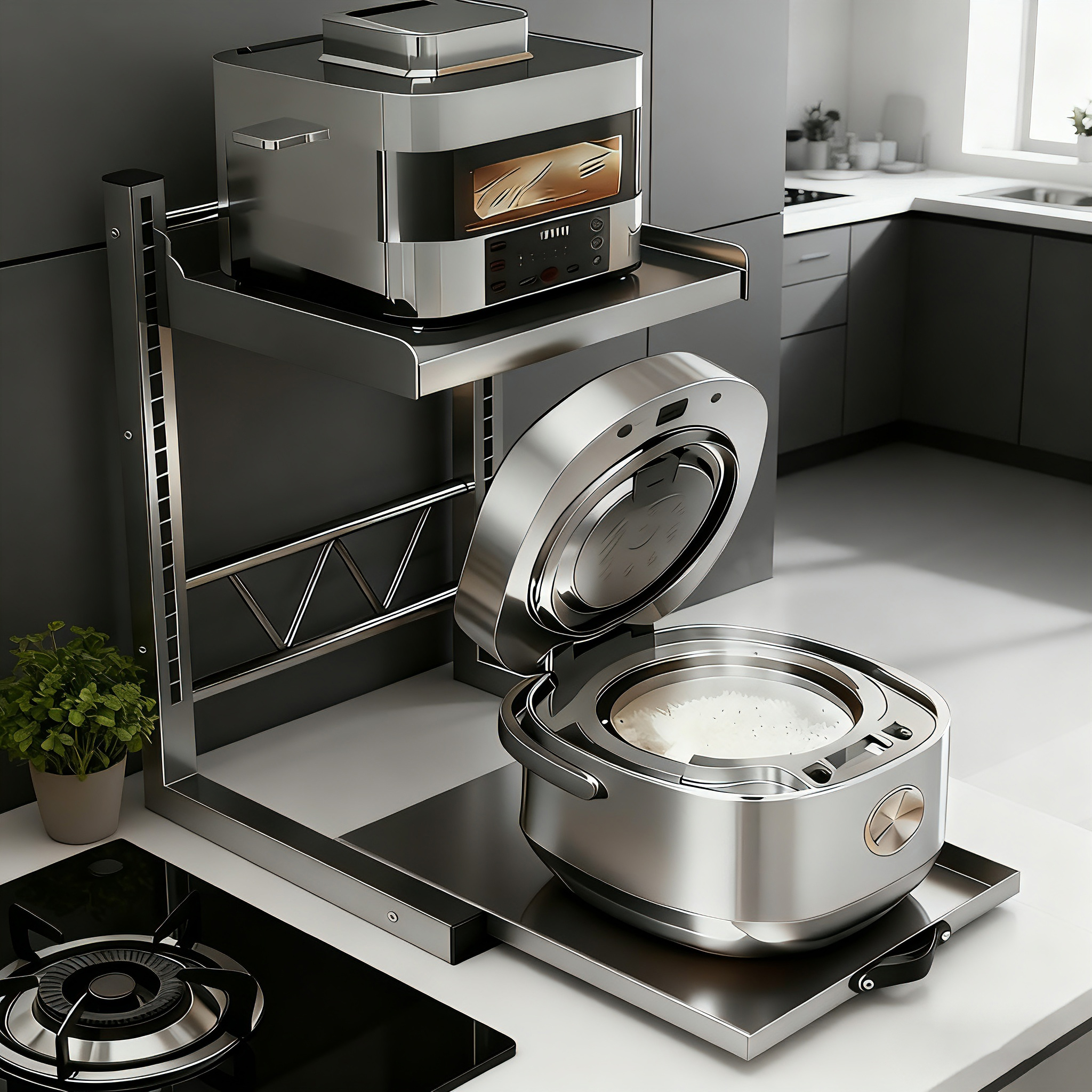 【德国添越】厨房微波炉置物架