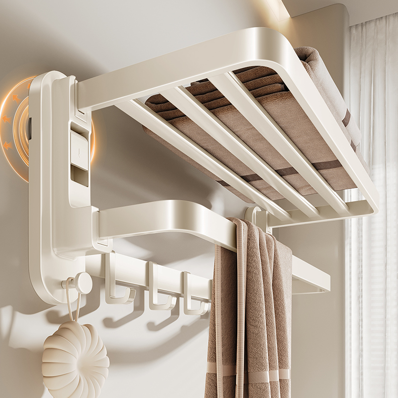 尔沫吸盘浴巾架不伤墙面更省心