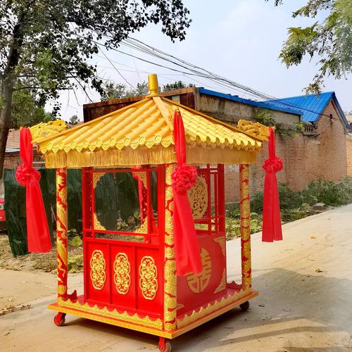 木雕描金档次高大气八抬大轿包邮