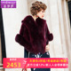 菲梦伊冬装 2025新整皮十字貂皮草女狐狸毛领时尚 大披肩外套19886