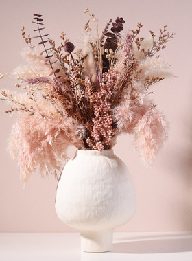 ins风陶瓷花瓶侘寂风高级感鲜花插花花器简约家居饰品摆件复古风