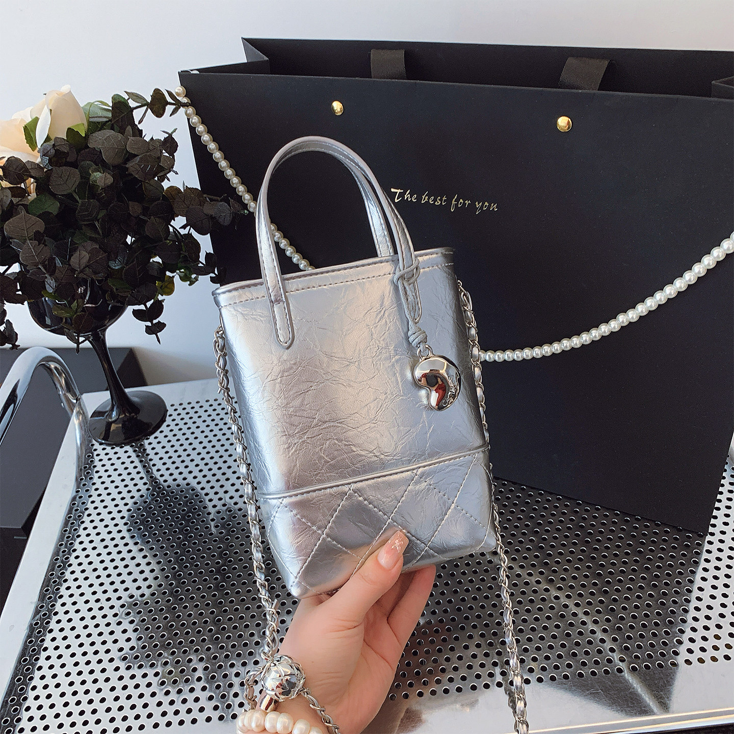 手机包女斜挎迷你小包包2026春夏新款高级感链条单肩包日韩手提包